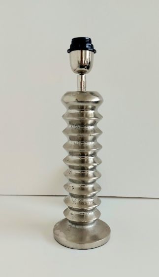 Tafellamp "Madrid" raw nickle zilver (excl. lampenkap)