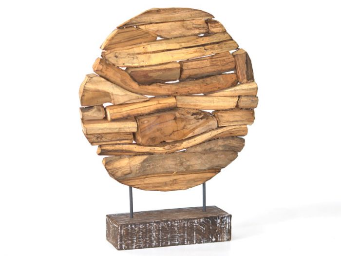 ruw hout rond 41x33cm
