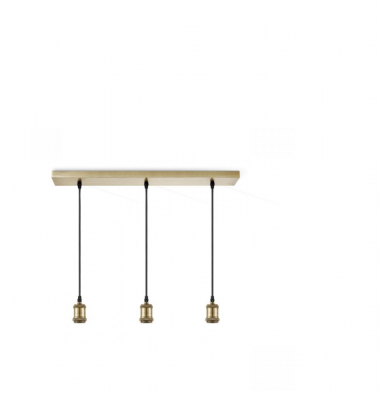 hanglamp pendel Vintage 3l beam - brons / goud