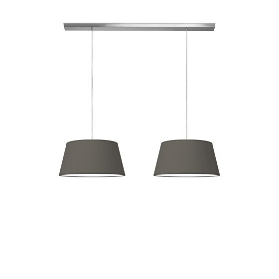 Ronde hanglamp met 2 lampenkapppen 40-35cm