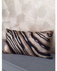 Luxe geweven rechthoekig kussen "zebra" 60x35