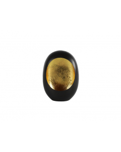 Theelicht Marrakech Egg S zwart-goud