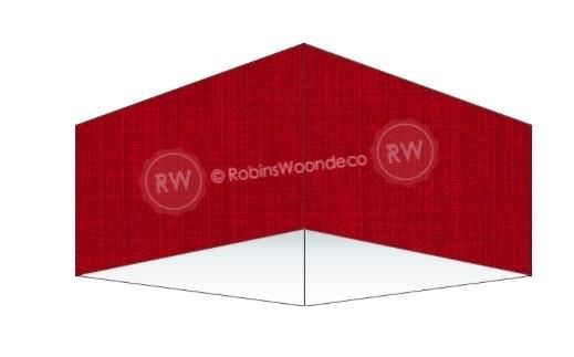 Rood vierkante lampenkap 20cm