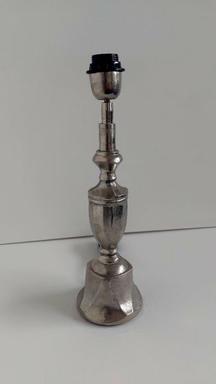 Tafellamp "Athene" zilver/raw nickle (excl. lampenkap)