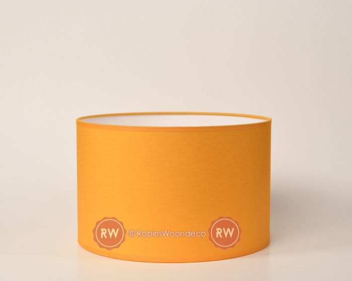 Oranje ovale lampenkappen 20cm cilinder